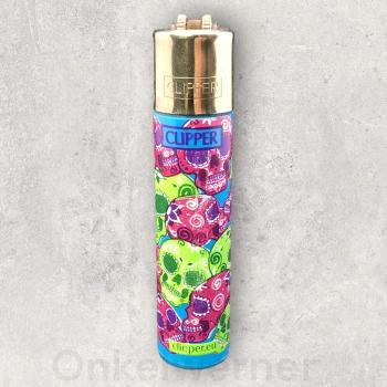 Muerta Skull Pattern Clipper Feuerzeug